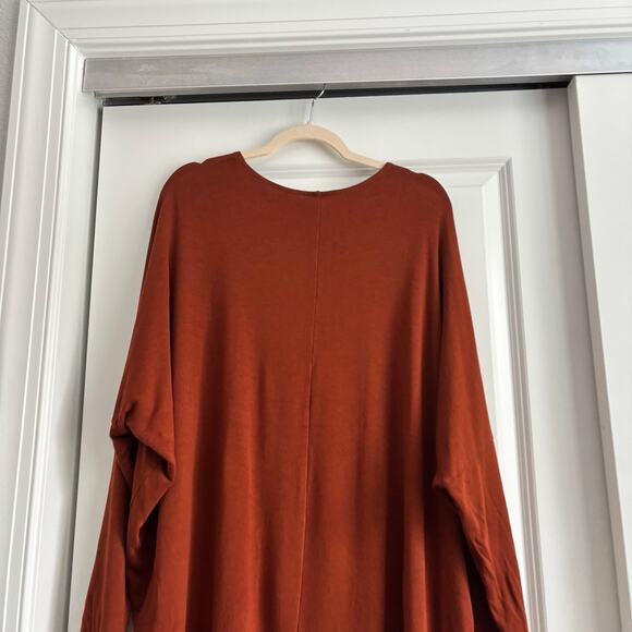 Bryn Walker Rachelle Tunic Soft Stretch Jersey Long Sleeve Top Sequoia Sz XL - Picture 4 of 13